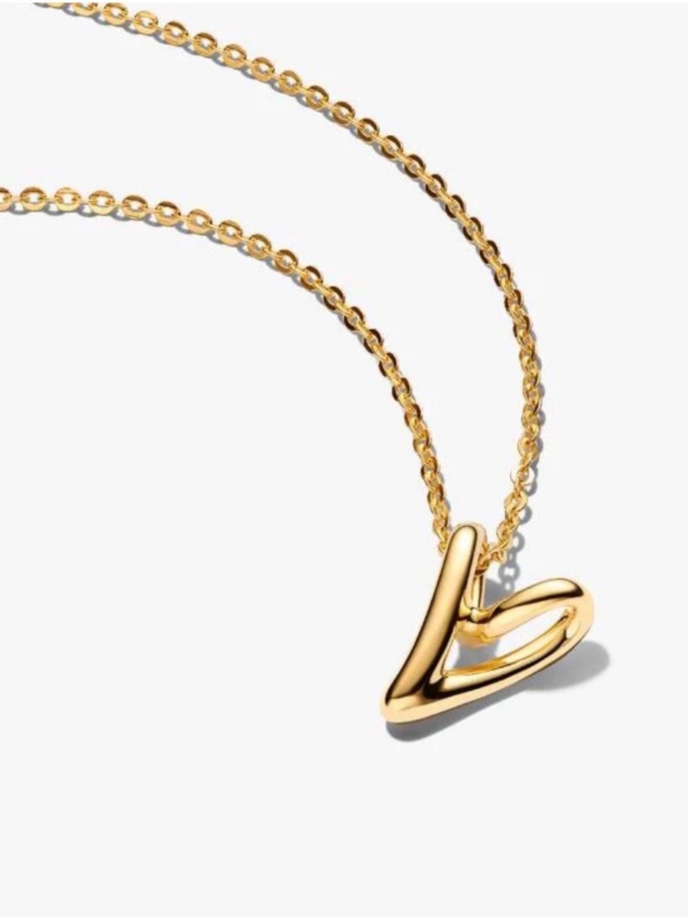 Pandora Gold Heart Pendant Necklace - Women Jewelry